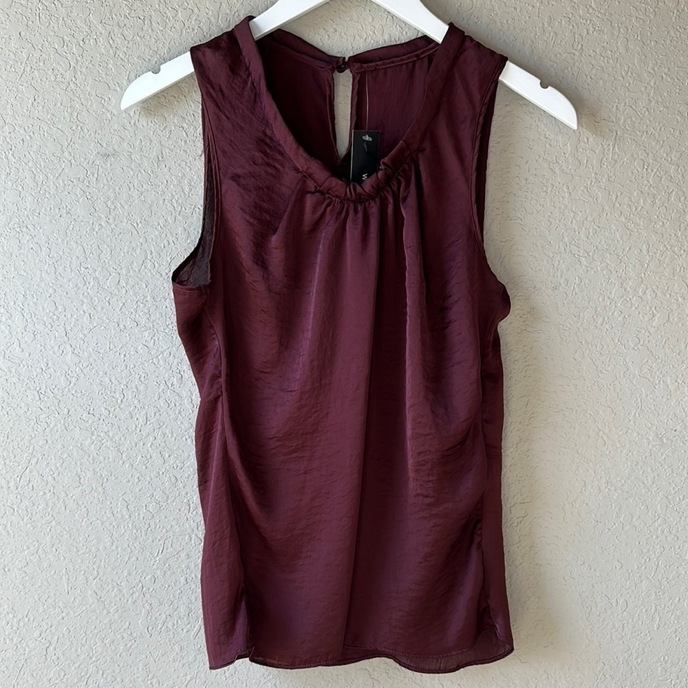 NWT Willi Smith Gathered Neck‎ Tank Top